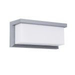 GLOBOSTAR® CITYSCAPE 60698 Μοντέρνο Φωτιστικό Τοίχου - Απλίκα LED 18W 1890lm 120° AC 220-240V Αδιάβροχο IP65 Φυσικό Λευκό 4500K - Bridgelux SMD Chip - Γκρι Ματ - Μ23.5 x Π11 x Υ10cm - 3 Χρόνια Εγγύηση
