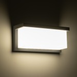 GLOBOSTAR® CITYSCAPE 60698 Μοντέρνο Φωτιστικό Τοίχου - Απλίκα LED 18W 1890lm 120° AC 220-240V Αδιάβροχο IP65 Φυσικό Λευκό 4500K - Bridgelux SMD Chip - Γκρι Ματ - Μ23.5 x Π11 x Υ10cm - 3 Χρόνια Εγγύηση