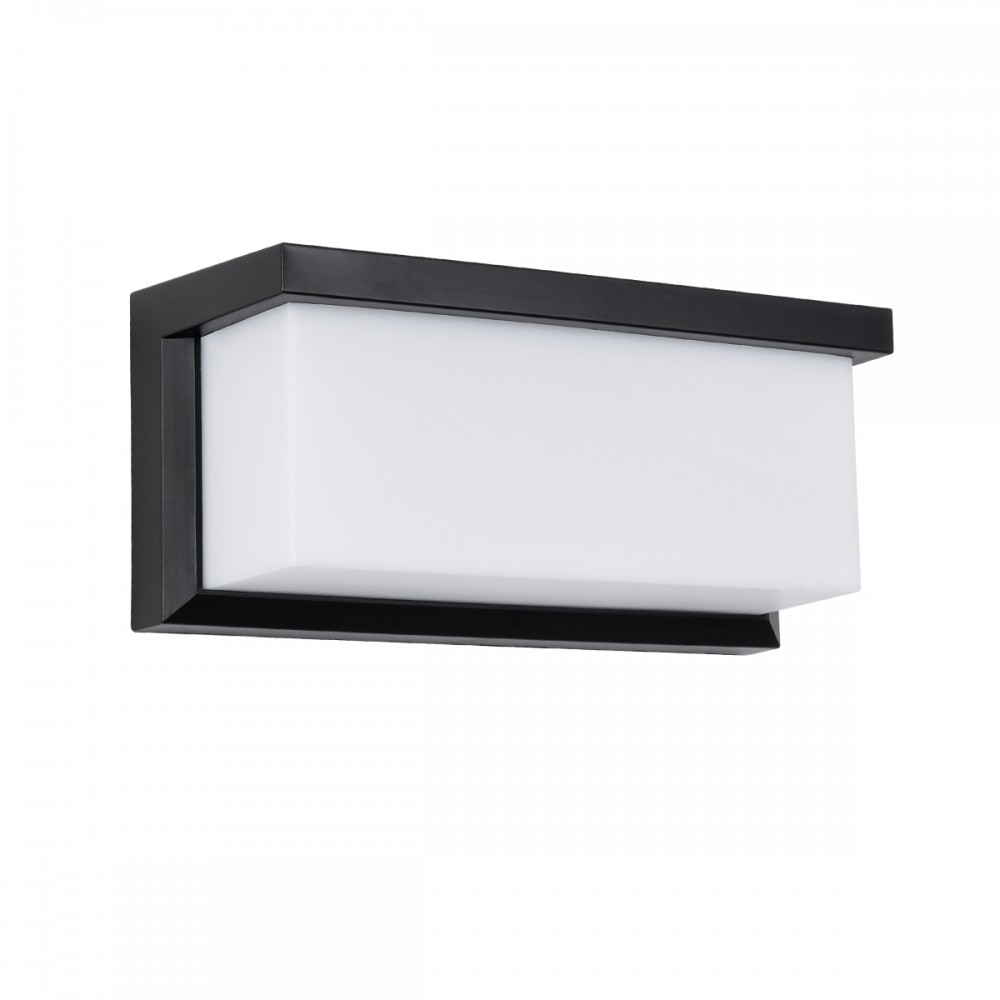 GLOBOSTAR® CITYSCAPE 60699 Μοντέρνο Φωτιστικό Τοίχου - Απλίκα LED 18W 1890lm 120° AC 220-240V Αδιάβροχο IP65 Φυσικό Λευκό 4500K - Bridgelux SMD Chip - Μαύρο Ματ - Μ23.5 x Π11 x Υ10cm - 3 Χρόνια Εγγύηση