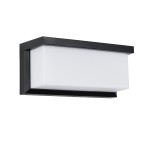 GLOBOSTAR® CITYSCAPE 60699 Μοντέρνο Φωτιστικό Τοίχου - Απλίκα LED 18W 1890lm 120° AC 220-240V Αδιάβροχο IP65 Φυσικό Λευκό 4500K - Bridgelux SMD Chip - Μαύρο Ματ - Μ23.5 x Π11 x Υ10cm - 3 Χρόνια Εγγύηση