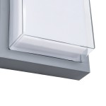 GLOBOSTAR® NEXUS 60768 Φωτιστικό Τοίχου - Απλίκα Εσωτερικού/Εξωτερικού Χώρου LED 10W 1050lm 120° AC175-265V Αδιάβροχο IP65 - Πλαστικό Σώμα - Φυσικό λευκό 4500K - Μ17 x Π17 x Υ9cm - Γκρι - Bridgelux Chip - 3 Χρόνια Εγγύηση
