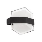 GLOBOSTAR® EMPIRE 60780 Μοντέρνο Φωτιστικό Τοίχου - Απλίκα LED 12W 1260lm 120° AC 220-240V Αδιάβροχο IP65 Φυσικό Λευκό 4500K - Bridgelux SMD Chip & TÜV SÜD Driver - Μαύρο Ματ - Μ18.5 x Π10 x Υ17.5cm - 3 Χρόνια Εγγύηση