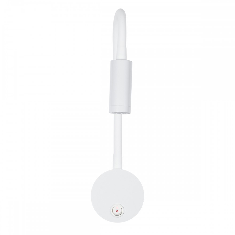 GloboStar® GOOSE 60876 Μοντέρνο Φωτιστικό Τοίχου - Απλίκα Ξενοδοχείου Bed Side LED 3W 300lm 36° AC 220-240V - Reading Light - Μ6.5 x Π15 x Υ24.5cm - Φυσικό Λευκό 4500K - Λευκό
