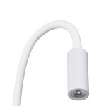 GloboStar® GOOSE 60876 Μοντέρνο Φωτιστικό Τοίχου - Απλίκα Ξενοδοχείου Bed Side LED 3W 300lm 36° AC 220-240V - Reading Light - Μ6.5 x Π15 x Υ24.5cm - Φυσικό Λευκό 4500K - Λευκό