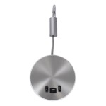 GloboStar® GOOSE 60884 Μοντέρνο Φωτιστικό Τοίχου - Απλίκα Ξενοδοχείου Bed Side LED 6W 600lm 36° & 360° AC 220-240V - Reading Light & 360° Κρυφός Φωτισμός - Φορτιστής USB 3A - Μ15.5 x Π15 x Υ30.5cm - Φυσικό Λευκό 4500K - Ασημί Νίκελ