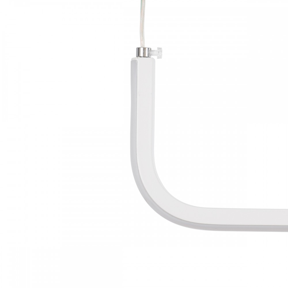 GloboStar® LINARIA 60922 Κρεμαστό Φωτιστικό Οροφής Design LED CCT 36W 4150lm 200° AC 220-240V - Εναλλαγή Φωτισμού μέσω Τηλεχειριστηρίου All In One Ψυχρό 6000k+Φυσικό 4500k+Θερμό 2700k Dimmable Μ120 x Π2 x Υ10cm - Λευκό - 3 Years Warranty