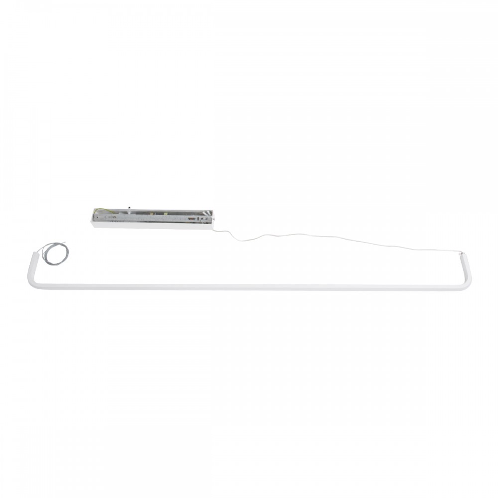 GloboStar® LINARIA 60922 Κρεμαστό Φωτιστικό Οροφής Design LED CCT 36W 4150lm 200° AC 220-240V - Εναλλαγή Φωτισμού μέσω Τηλεχειριστηρίου All In One Ψυχρό 6000k+Φυσικό 4500k+Θερμό 2700k Dimmable Μ120 x Π2 x Υ10cm - Λευκό - 3 Years Warranty