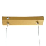 GloboStar® LINARIA DUO 60926 Κρεμαστό Φωτιστικό Οροφής Design LED CCT 72W 8300lm 200° AC 220-240V - Εναλλαγή Φωτισμού μέσω Τηλεχειριστηρίου All In One Ψυχρό 6000k+Φυσικό 4500k+Θερμό 2700k Dimmable Μ220 x Π4 x Υ25cm - Χρυσό Πλατίνα - 3 Years Warranty