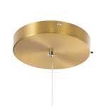 GloboStar® KIBOO 60930 Κρεμαστό Φωτιστικό Οροφής Design LED CCT 36W 4150lm 360° AC 220-240V - Εναλλαγή Φωτισμού μέσω Τηλεχειριστηρίου All In One Ψυχρό 6000k+Φυσικό 4500k+Θερμό 2700k Dimmable Μ40 x Π40 x Υ40cm - Χρυσό Πλατίνα - 3 Years Warranty