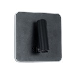 GLOBOSTAR® LADY-S 60942 Μοντέρνο Φωτιστικό Τοίχου - Απλίκα Ξενοδοχείου Reading Light με Φορτιστή USB 3A LED 6W 600lm 36° & 360° AC 220-240V IP20 Φυσικό Λευκό 4500K - Bridgelux COB Chip & TÜV SÜD Driver - Μαύρο Ματ - Μ15 x Π15 x Υ7cm - 3 Χρόνια Εγγ