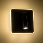 GLOBOSTAR® LADY-S 60942 Μοντέρνο Φωτιστικό Τοίχου - Απλίκα Ξενοδοχείου Reading Light με Φορτιστή USB 3A LED 6W 600lm 36° & 360° AC 220-240V IP20 Φυσικό Λευκό 4500K - Bridgelux COB Chip & TÜV SÜD Driver - Μαύρο Ματ - Μ15 x Π15 x Υ7cm - 3 Χρόνια Εγγ