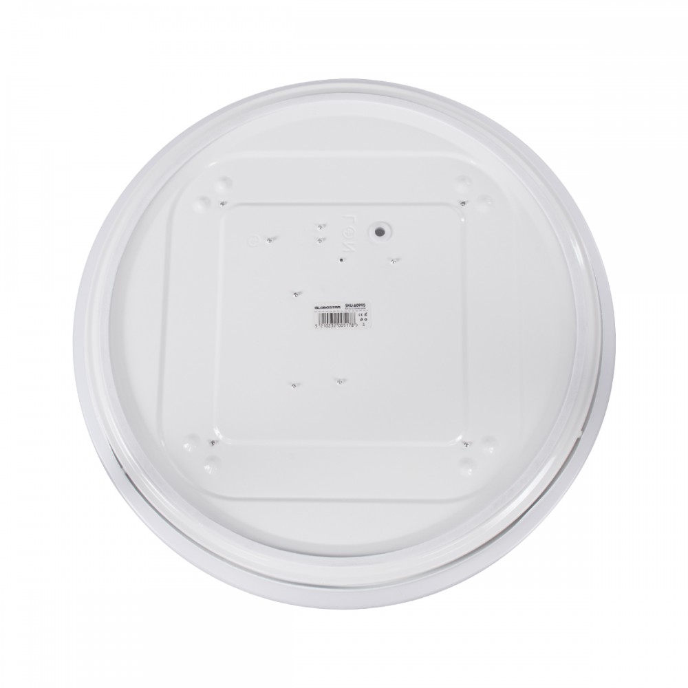 GloboStar® EMERGANO 60993 Πλαφονιέρα Οροφής LED 30W 2850lm 120° AC 220-240V με Ενσωματωμένο Σύστημα Emergency Li-ion 3450mAh/12.8Wh με Αυτονομία 3hrs - Αδιάβροχη IP54 Φ38 x Υ5.3cm Φυσικό Λευκό 4500K - Λευκό - Bridgelux Chips - 3 Years Warranty