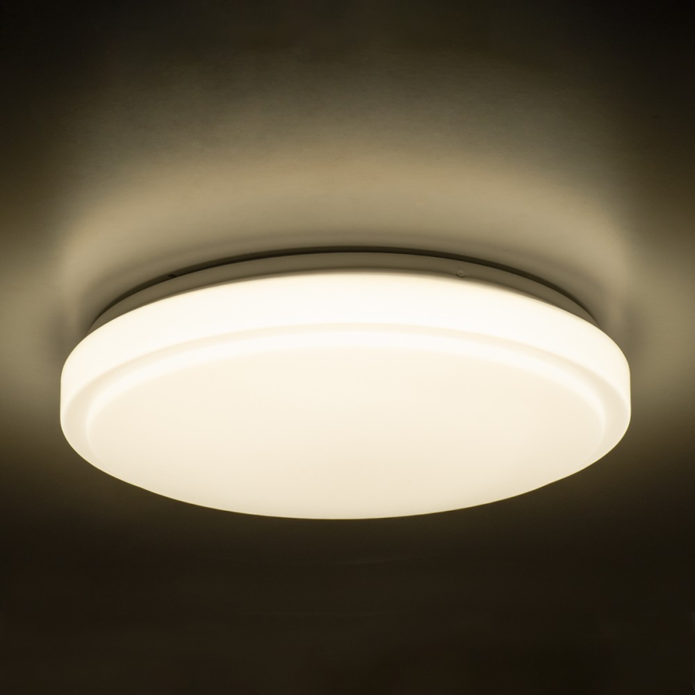 GloboStar® SENSORANO 60995 Πλαφονιέρα Οροφής LED 30W 3000lm 120° AC 220-240V με Ενσωματωμένο Σύστημα Ρυθμιζόμενου Microwave Αισθητήρα Κίνησης - Αδιάβροχη IP54 Φ38 x Υ5.3cm Φυσικό Λευκό 4500K - Λευκό - Bridgelux Chips - 3 Years Warranty