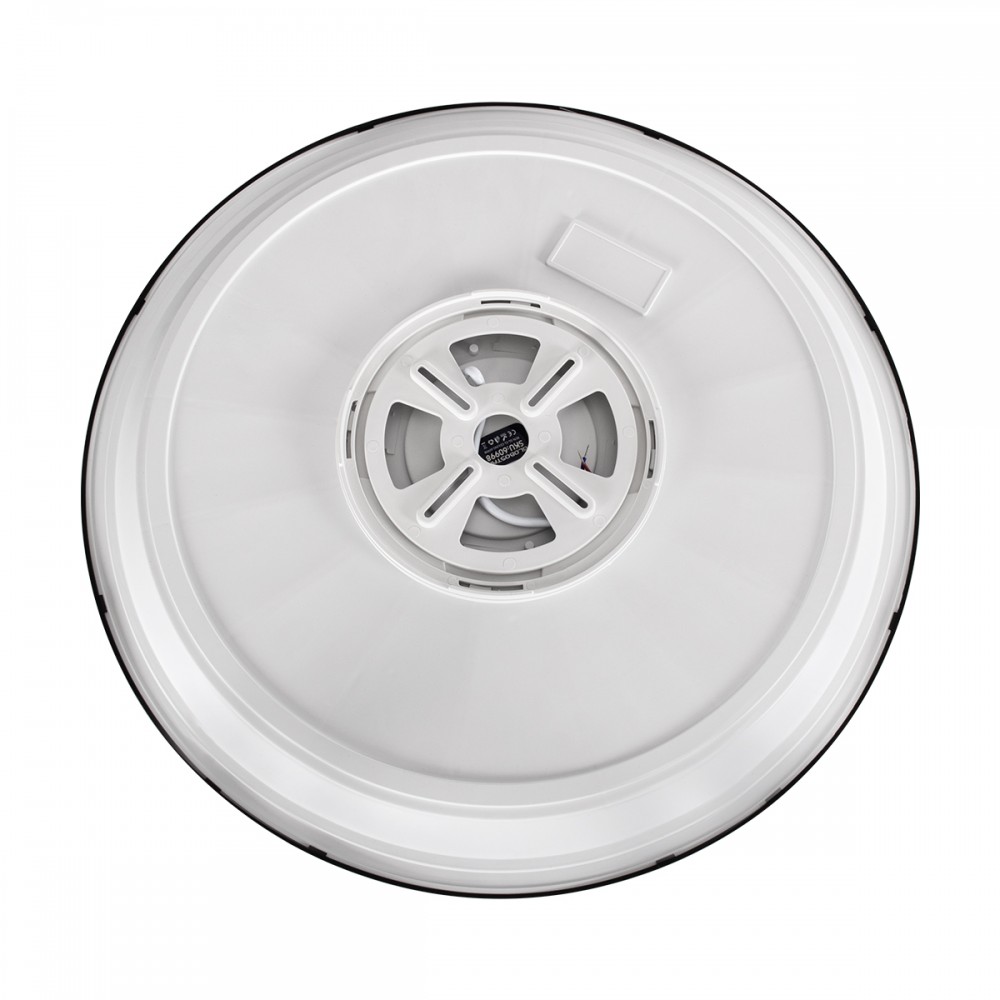GloboStar® TUFFIN 60998 Πλαφονιέρα Οροφής LED 36W 4140lm 120° AC 220-240V Αδιάβροχη IP54 Φ48 x Υ6.5cm Ψυχρό Λευκό 6000K - Μαύρο - Bridgelux Chips - 3 Years Warranty