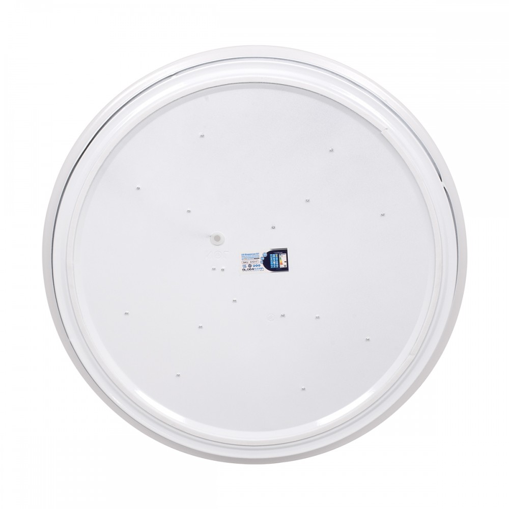 GloboStar® AVA 61017 Πλαφονιέρα Οροφής LED CCT 76W 8372lm 120° AC 220-240V - Εναλλαγή Φωτισμού μέσω Τηλεχειριστηρίου All In One Ψυχρό Λευκό 6000k+Φυσικό Λευκό 4500k+Θερμό Λευκό 2700k Dimmable Φ48cm - Λευκό - 3 Years Warranty