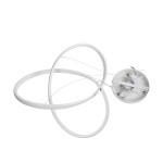 GloboStar® DEXTER 61050 Κρεμαστό Φωτιστικό Οροφής Design LED CCT 72W 8064lm 300° AC 220-240V - Εναλλαγή Φωτισμού μέσω Τηλεχειριστηρίου All In One Ψυχρό 6000k+Φυσικό 4500k+Θερμό 2700k Dimmable Φ56cm - Λευκό - 3 Years Warranty