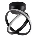 GloboStar® AMELIA 61052 Φωτιστικό Οροφής Design LED CCT 20W 2400lm 300° AC 220-240V - Εναλλαγή Φωτισμού μέσω Διακόπτη On/Off All In One Ψυχρό 6000k+Φυσικό 4500k+Θερμό 2700k Μ24.5 x Π16 x Υ25cm - Μαύρο