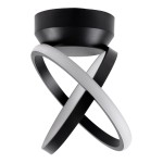 GloboStar® AMELIA 61052 Φωτιστικό Οροφής Design LED CCT 20W 2400lm 300° AC 220-240V - Εναλλαγή Φωτισμού μέσω Διακόπτη On/Off All In One Ψυχρό 6000k+Φυσικό 4500k+Θερμό 2700k Μ24.5 x Π16 x Υ25cm - Μαύρο