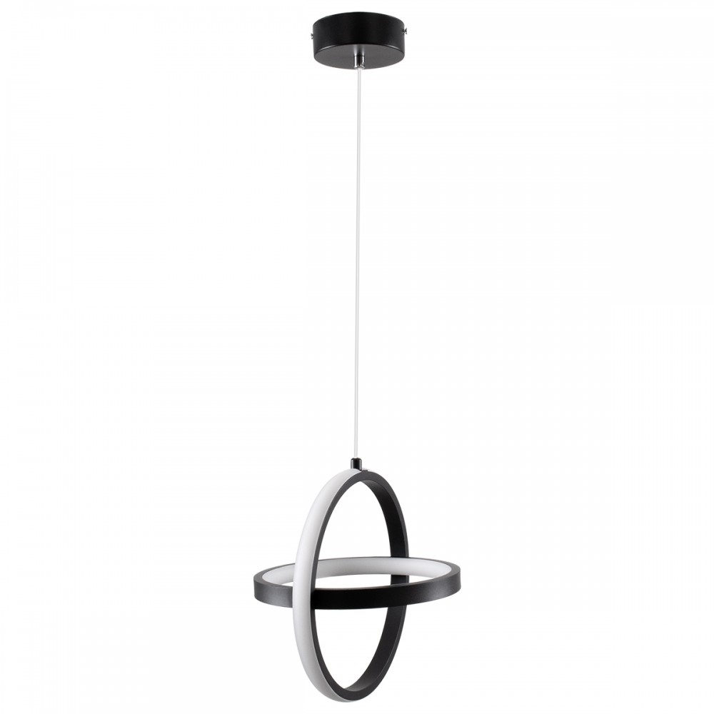 GloboStar® ALICE 61055 Κρεμαστό Φωτιστικό Οροφής Design LED CCT 20W 2400lm 300° AC 220-240V - Εναλλαγή Φωτισμού μέσω Διακόπτη On/Off All In One Ψυχρό 6000k+Φυσικό 4500k+Θερμό 2700k Μ25 x Π22 x Υ25cm - Μαύρο