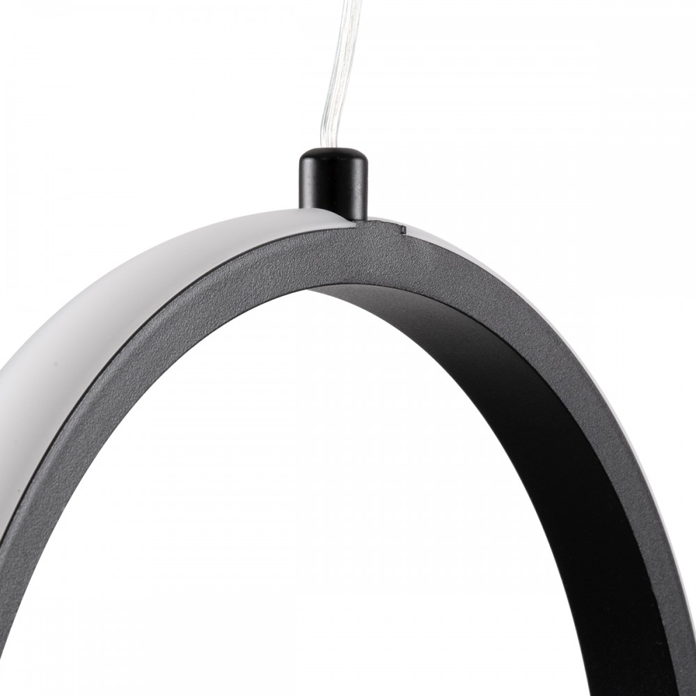 GloboStar® ALICE 61055 Κρεμαστό Φωτιστικό Οροφής Design LED CCT 20W 2400lm 300° AC 220-240V - Εναλλαγή Φωτισμού μέσω Διακόπτη On/Off All In One Ψυχρό 6000k+Φυσικό 4500k+Θερμό 2700k Μ25 x Π22 x Υ25cm - Μαύρο