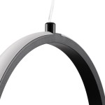 GloboStar® ALICE 61055 Κρεμαστό Φωτιστικό Οροφής Design LED CCT 20W 2400lm 300° AC 220-240V - Εναλλαγή Φωτισμού μέσω Διακόπτη On/Off All In One Ψυχρό 6000k+Φυσικό 4500k+Θερμό 2700k Μ25 x Π22 x Υ25cm - Μαύρο