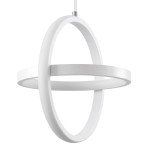 GloboStar® ALICE 61056 Κρεμαστό Φωτιστικό Οροφής Design LED CCT 20W 2400lm 300° AC 220-240V - Εναλλαγή Φωτισμού μέσω Διακόπτη On/Off All In One Ψυχρό 6000k+Φυσικό 4500k+Θερμό 2700k Μ25 x Π22 x Υ25cm - Λευκό