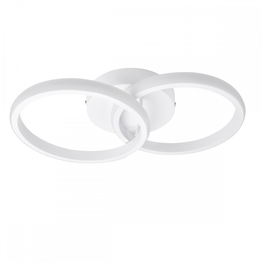 GloboStar® CORA 61059 Φωτιστικό Οροφής Design LED CCT 18W 2160lm 300° AC 220-240V - Εναλλαγή Φωτισμού μέσω Διακόπτη On/Off All In One Ψυχρό 6000k+Φυσικό 4500k+Θερμό 2700k Μ36 x Π20.5 x Υ7cm - Λευκό