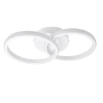 GloboStar® CORA 61059 Φωτιστικό Οροφής Design LED CCT 18W 2160lm 300° AC 220-240V - Εναλλαγή Φωτισμού μέσω Διακόπτη On/Off All In One Ψυχρό 6000k+Φυσικό 4500k+Θερμό 2700k Μ36 x Π20.5 x Υ7cm - Λευκό