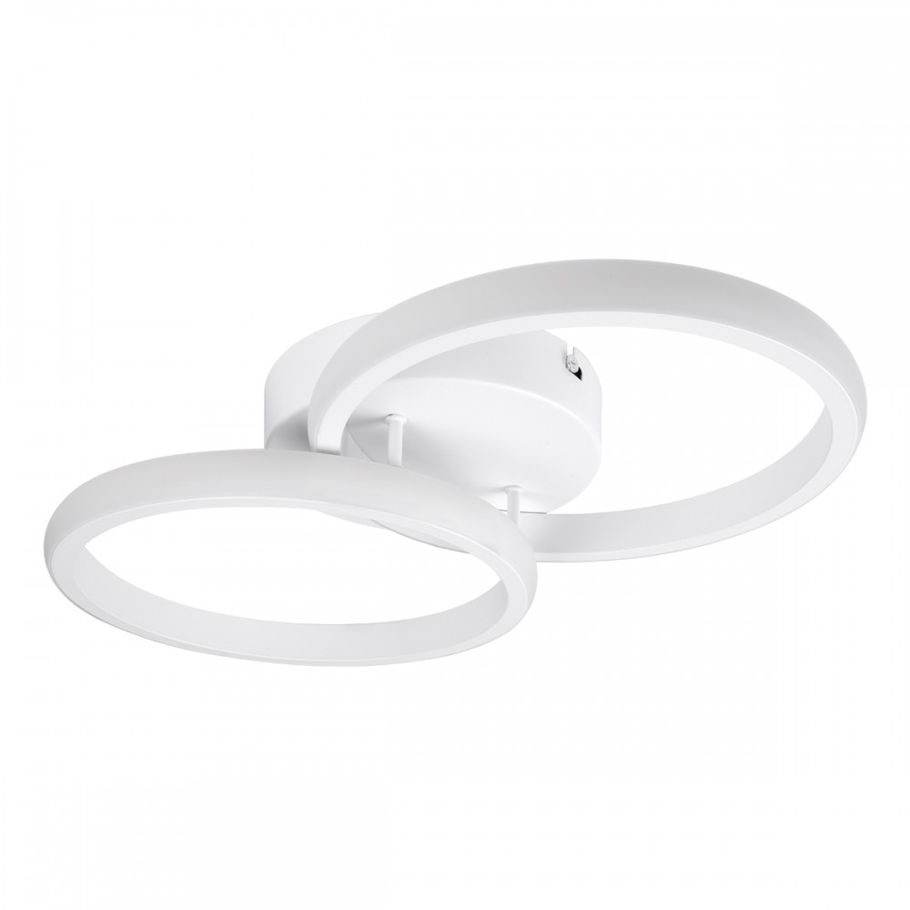 GloboStar® CORA 61059 Φωτιστικό Οροφής Design LED CCT 18W 2160lm 300° AC 220-240V - Εναλλαγή Φωτισμού μέσω Διακόπτη On/Off All In One Ψυχρό 6000k+Φυσικό 4500k+Θερμό 2700k Μ36 x Π20.5 x Υ7cm - Λευκό