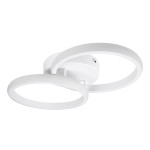 GloboStar® CORA 61059 Φωτιστικό Οροφής Design LED CCT 18W 2160lm 300° AC 220-240V - Εναλλαγή Φωτισμού μέσω Διακόπτη On/Off All In One Ψυχρό 6000k+Φυσικό 4500k+Θερμό 2700k Μ36 x Π20.5 x Υ7cm - Λευκό