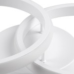 GloboStar® CORA 61059 Φωτιστικό Οροφής Design LED CCT 18W 2160lm 300° AC 220-240V - Εναλλαγή Φωτισμού μέσω Διακόπτη On/Off All In One Ψυχρό 6000k+Φυσικό 4500k+Θερμό 2700k Μ36 x Π20.5 x Υ7cm - Λευκό