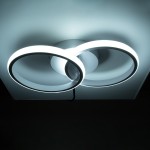GloboStar® CORA 61059 Φωτιστικό Οροφής Design LED CCT 18W 2160lm 300° AC 220-240V - Εναλλαγή Φωτισμού μέσω Διακόπτη On/Off All In One Ψυχρό 6000k+Φυσικό 4500k+Θερμό 2700k Μ36 x Π20.5 x Υ7cm - Λευκό