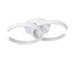 GloboStar® EVA 61068 Φωτιστικό Οροφής Design LED CCT 16W 1920lm 300° AC 220-240V - Εναλλαγή Φωτισμού μέσω Διακόπτη On/Off All In One Ψυχρό 6000k+Φυσικό 4500k+Θερμό 2700k Μ33 x Π21 x Υ7cm - Λευκό