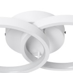 GloboStar® EVA 61068 Φωτιστικό Οροφής Design LED CCT 16W 1920lm 300° AC 220-240V - Εναλλαγή Φωτισμού μέσω Διακόπτη On/Off All In One Ψυχρό 6000k+Φυσικό 4500k+Θερμό 2700k Μ33 x Π21 x Υ7cm - Λευκό