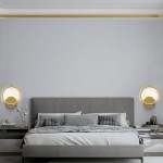 GloboStar® TED 61072 Φωτιστικό Τοίχου - Απλίκα Design LED CCT 9W 1080lm 300° AC 220-240V - Εναλλαγή Φωτισμού μέσω Διακόπτη On/Off All In One Ψυχρό 6000k+Φυσικό 4500k+Θερμό 2700k Μ20 x Π5.5 x Υ23cm - Χρυσό Βούρτσας