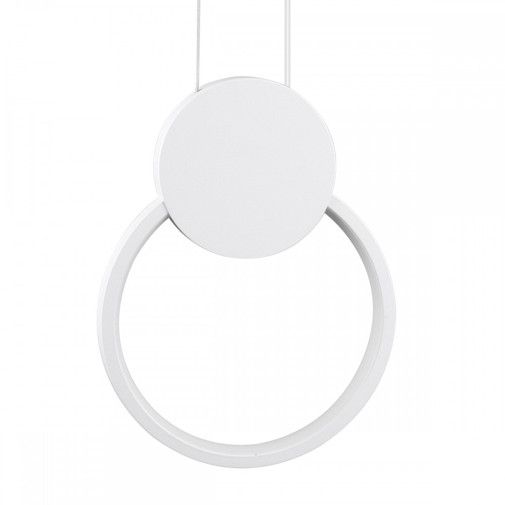 GloboStar® CYCLOS 61074 Κρεμαστό Φωτιστικό Οροφής Design LED CCT 9W 1080lm 300° AC 220-240V - Εναλλαγή Φωτισμού μέσω Διακόπτη On/Off All In One Ψυχρό 6000k+Φυσικό 4500k+Θερμό 2700k Μ21 x Π2.3 x Υ26.5cm - Λευκό