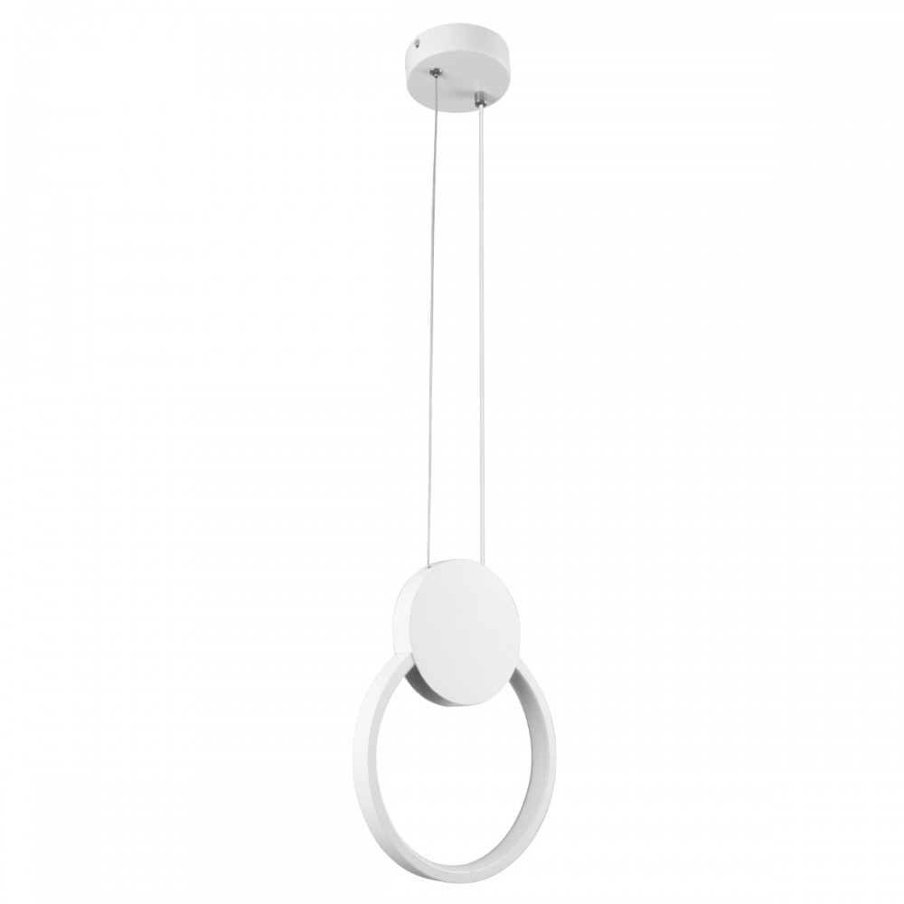 GloboStar® CYCLOS 61074 Κρεμαστό Φωτιστικό Οροφής Design LED CCT 9W 1080lm 300° AC 220-240V - Εναλλαγή Φωτισμού μέσω Διακόπτη On/Off All In One Ψυχρό 6000k+Φυσικό 4500k+Θερμό 2700k Μ21 x Π2.3 x Υ26.5cm - Λευκό