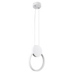 GloboStar® CYCLOS 61074 Κρεμαστό Φωτιστικό Οροφής Design LED CCT 9W 1080lm 300° AC 220-240V - Εναλλαγή Φωτισμού μέσω Διακόπτη On/Off All In One Ψυχρό 6000k+Φυσικό 4500k+Θερμό 2700k Μ21 x Π2.3 x Υ26.5cm - Λευκό