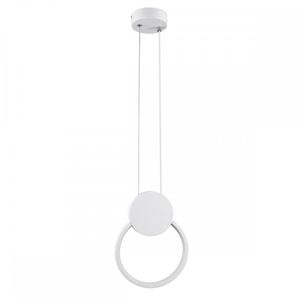 GloboStar® CYCLOS 61074 Κρεμαστό Φωτιστικό Οροφής Design LED CCT 9W 1080lm 300° AC 220-240V - Εναλλαγή Φωτισμού μέσω Διακόπτη On/Off All In One Ψυχρό 6000k+Φυσικό 4500k+Θερμό 2700k Μ21 x Π2.3 x Υ26.5cm - Λευκό
