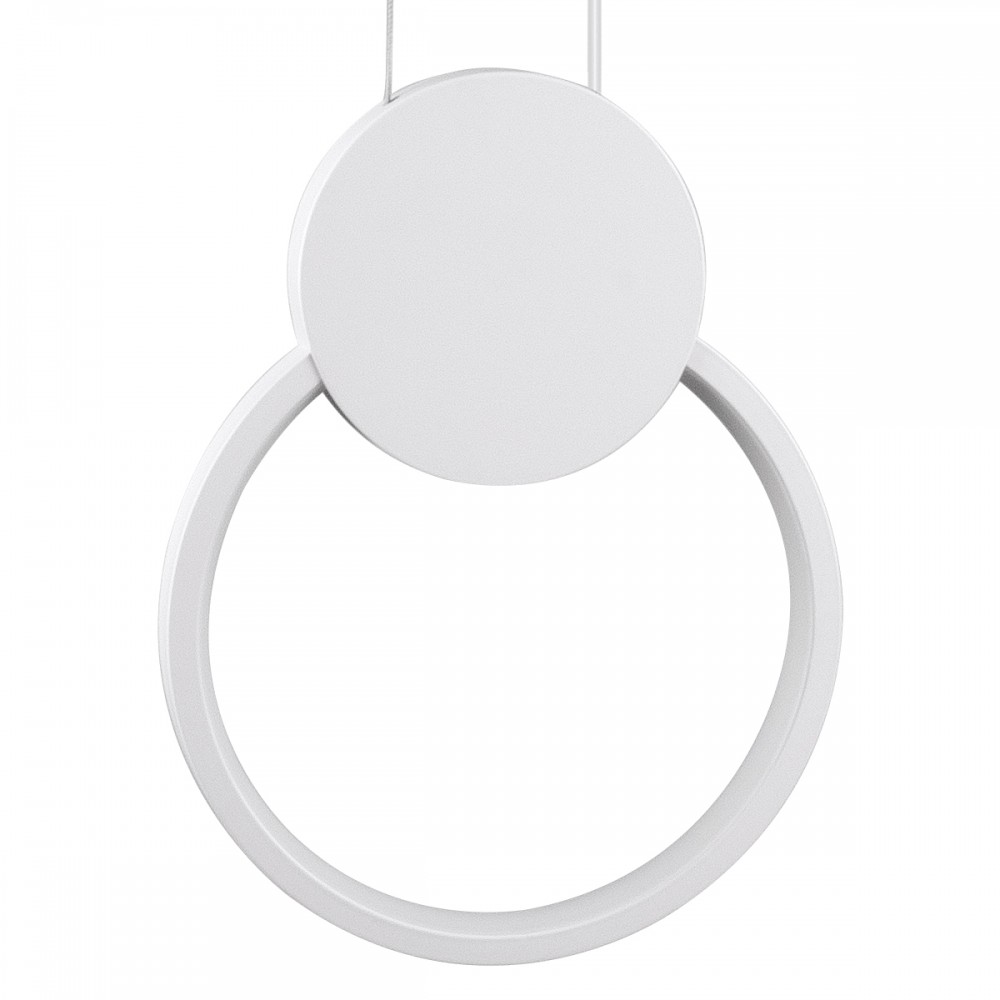GloboStar® CYCLOS 61074 Κρεμαστό Φωτιστικό Οροφής Design LED CCT 9W 1080lm 300° AC 220-240V - Εναλλαγή Φωτισμού μέσω Διακόπτη On/Off All In One Ψυχρό 6000k+Φυσικό 4500k+Θερμό 2700k Μ21 x Π2.3 x Υ26.5cm - Λευκό