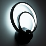 GloboStar® FREDDIE 61076 Φωτιστικό Τοίχου - Απλίκα Design LED CCT 15W 1800lm 300° AC 220-240V - Εναλλαγή Φωτισμού μέσω Διακόπτη On/Off All In One Ψυχρό 6000k+Φυσικό 4500k+Θερμό 2700k Μ20 x Π7.5 x Υ25cm - Μαύρο