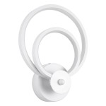 GloboStar® FREDDIE 61077 Φωτιστικό Τοίχου - Απλίκα Design LED CCT 15W 1800lm 300° AC 220-240V - Εναλλαγή Φωτισμού μέσω Διακόπτη On/Off All In One Ψυχρό 6000k+Φυσικό 4500k+Θερμό 2700k Μ20 x Π7.5 x Υ25cm - Λευκό
