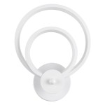 GloboStar® FREDDIE 61077 Φωτιστικό Τοίχου - Απλίκα Design LED CCT 15W 1800lm 300° AC 220-240V - Εναλλαγή Φωτισμού μέσω Διακόπτη On/Off All In One Ψυχρό 6000k+Φυσικό 4500k+Θερμό 2700k Μ20 x Π7.5 x Υ25cm - Λευκό