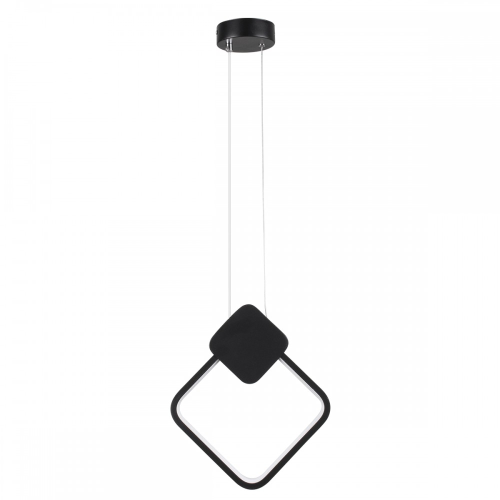 GloboStar® MARY 61082 Κρεμαστό Φωτιστικό Οροφής Design LED CCT 12W 1440lm 300° AC 220-240V - Εναλλαγή Φωτισμού μέσω Διακόπτη On/Off All In One Ψυχρό 6000k+Φυσικό 4500k+Θερμό 2700k Μ20 x Π2.3 x Υ28.5cm - Μαύρο