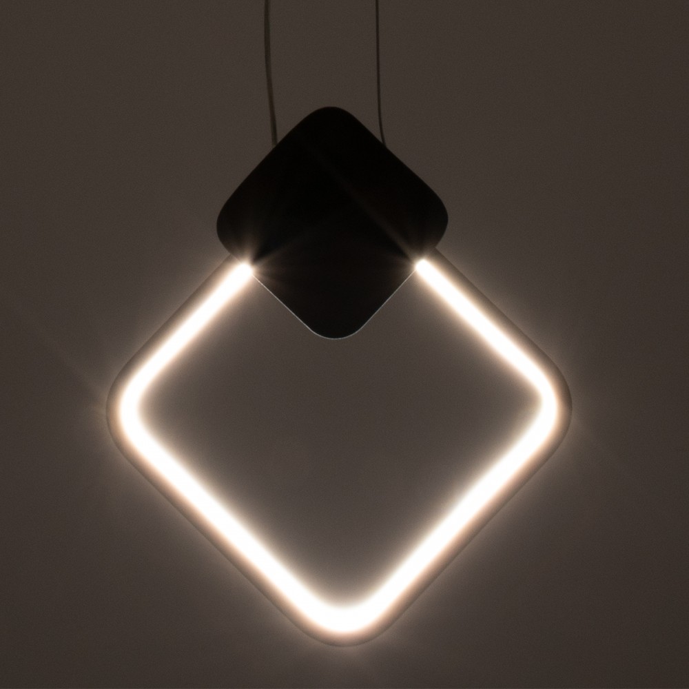 GloboStar® MARY 61082 Κρεμαστό Φωτιστικό Οροφής Design LED CCT 12W 1440lm 300° AC 220-240V - Εναλλαγή Φωτισμού μέσω Διακόπτη On/Off All In One Ψυχρό 6000k+Φυσικό 4500k+Θερμό 2700k Μ20 x Π2.3 x Υ28.5cm - Μαύρο