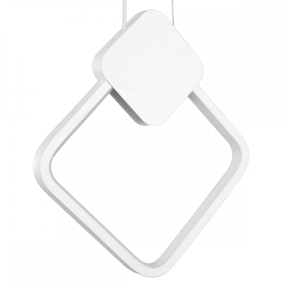 GloboStar® MARY 61083 Κρεμαστό Φωτιστικό Οροφής Design LED CCT 12W 1440lm 300° AC 220-240V - Εναλλαγή Φωτισμού μέσω Διακόπτη On/Off All In One Ψυχρό 6000k+Φυσικό 4500k+Θερμό 2700k Μ20 x Π2.3 x Υ28.5cm - Λευκό