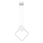 GloboStar® MARY 61083 Κρεμαστό Φωτιστικό Οροφής Design LED CCT 12W 1440lm 300° AC 220-240V - Εναλλαγή Φωτισμού μέσω Διακόπτη On/Off All In One Ψυχρό 6000k+Φυσικό 4500k+Θερμό 2700k Μ20 x Π2.3 x Υ28.5cm - Λευκό