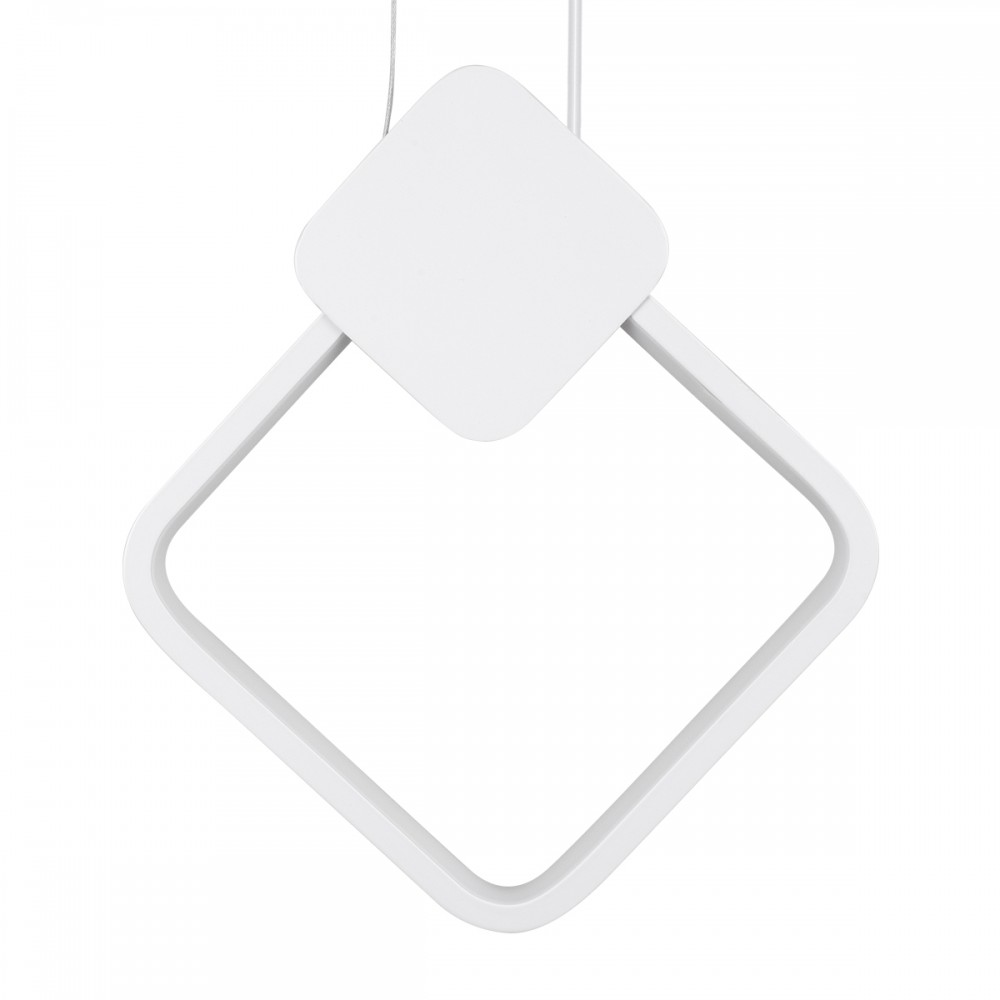 GloboStar® MARY 61083 Κρεμαστό Φωτιστικό Οροφής Design LED CCT 12W 1440lm 300° AC 220-240V - Εναλλαγή Φωτισμού μέσω Διακόπτη On/Off All In One Ψυχρό 6000k+Φυσικό 4500k+Θερμό 2700k Μ20 x Π2.3 x Υ28.5cm - Λευκό
