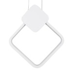 GloboStar® MARY 61083 Κρεμαστό Φωτιστικό Οροφής Design LED CCT 12W 1440lm 300° AC 220-240V - Εναλλαγή Φωτισμού μέσω Διακόπτη On/Off All In One Ψυχρό 6000k+Φυσικό 4500k+Θερμό 2700k Μ20 x Π2.3 x Υ28.5cm - Λευκό