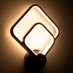 GloboStar® ANNA 61085 Φωτιστικό Τοίχου - Απλίκα Design LED CCT 15W 1800lm 300° AC 220-240V - Εναλλαγή Φωτισμού μέσω Διακόπτη On/Off All In One Ψυχρό 6000k+Φυσικό 4500k+Θερμό 2700k Μ25 x Π8 x Υ30cm - Μαύρο